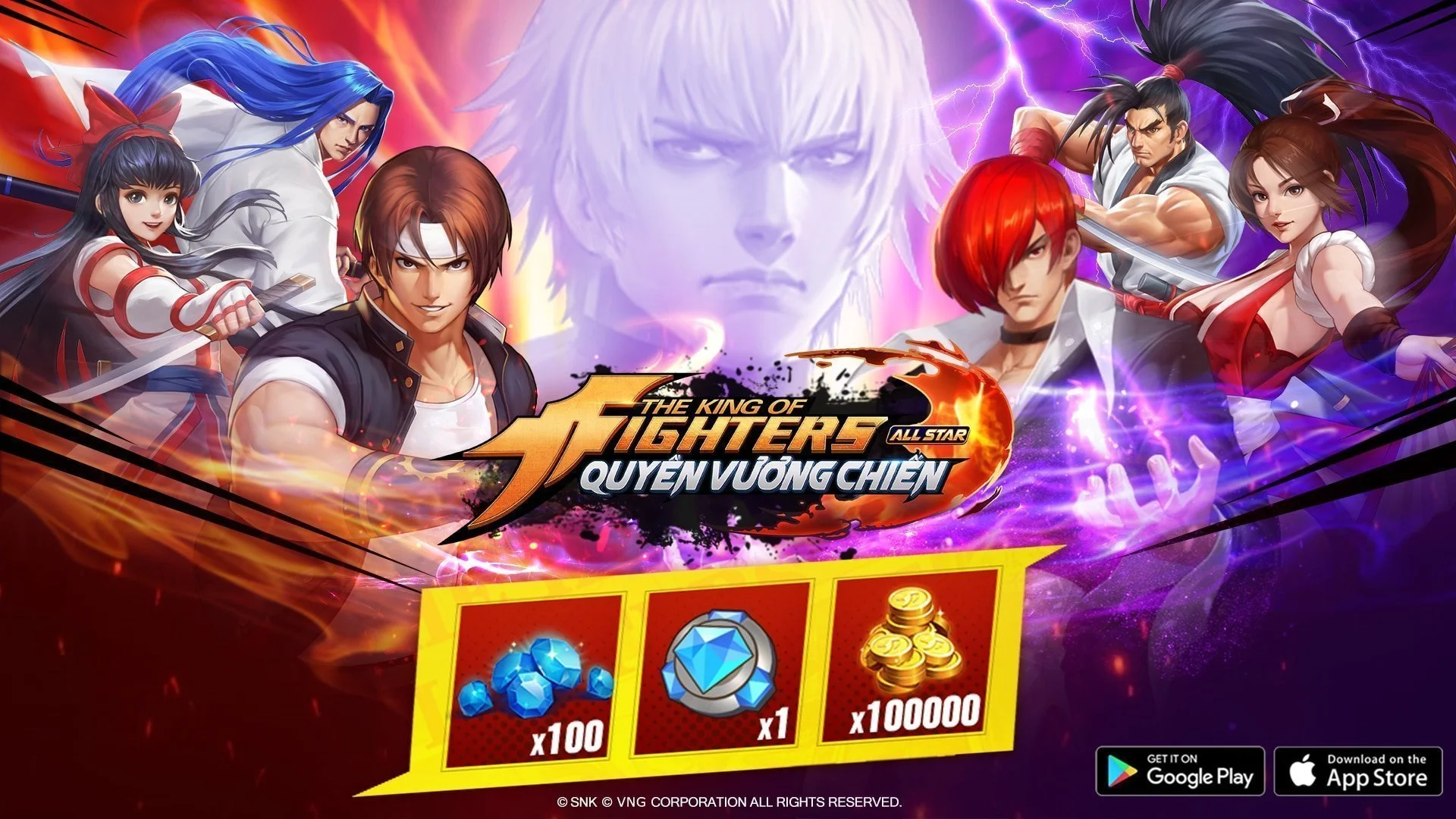 Nhận ngay giftcode KOF AllStar VNG – Quyền Vương Chiến