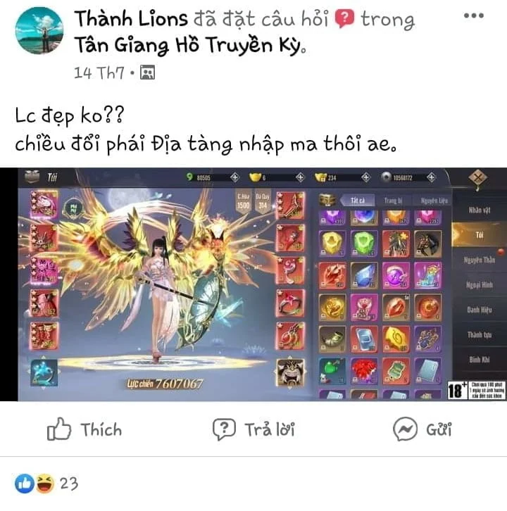 “Cơn bão” nhập Ma Địa Tàng khiến cộng đồng Tân Giang Hồ Truyền Kỳ chao đảo