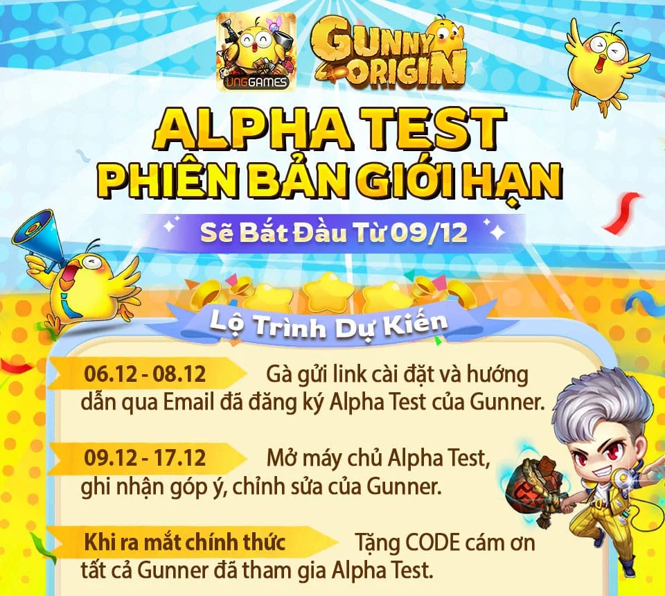 9:00 ngày 9/12 - Gunny Origin bắt đầu Alpha Test