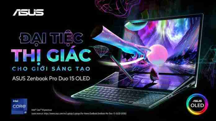 Local Campaign KV_UX582 ASUS hợp tác cùng nghệ sĩ thị giác Crazy Monkey và nhà sản xuất âm nhạc Masew trong dự án “Đại Tiệc Thị Giác” với ZenBook Pro Duo 15 OLED