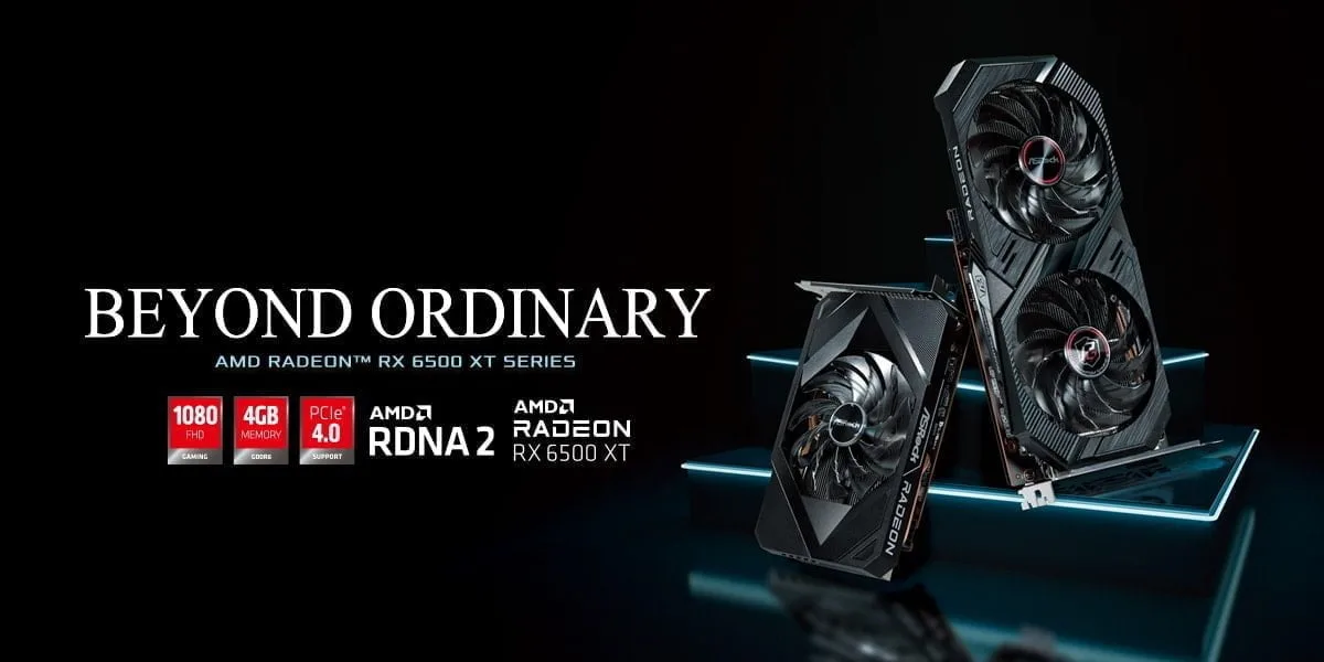 ASRock Công Bố Card Đồ Họa AMD Radeon™ RX 6500 XT