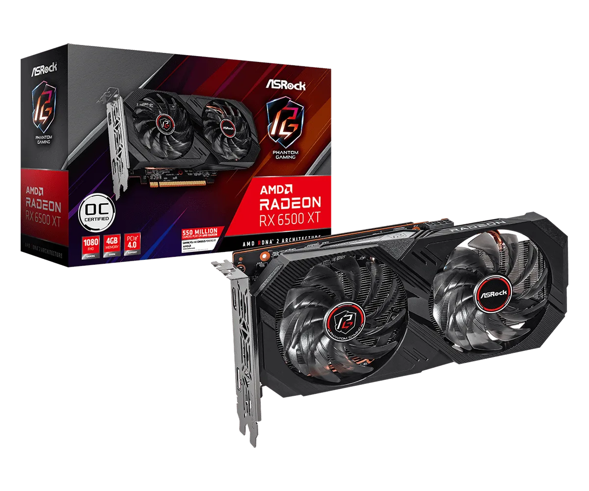 ASRock Công Bố Card Đồ Họa AMD Radeon™ RX 6500 XT Phục Vụ Chơi Game 1080p Ở Cường Độ Cao