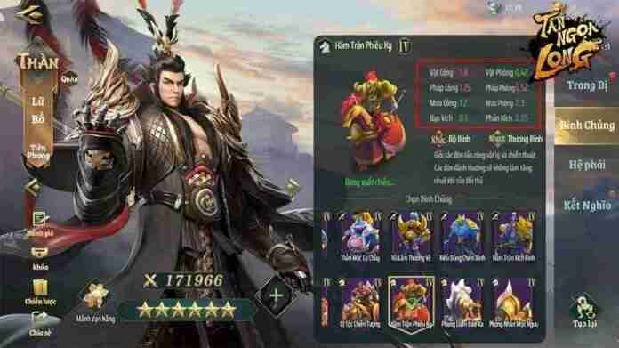 Hệ thống binh chủng đa dạng – chiến thuật không giới hạn ở mobile game Tân Ngọa Long