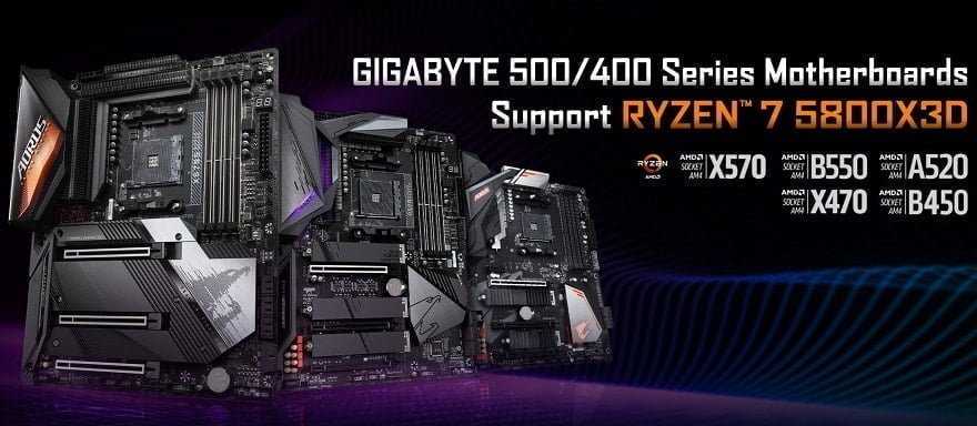 GIGABYTE cập nhật bios hỗ trợ công nghệ 3D V-Cache cho AMD Ryzen 7 5800X3D