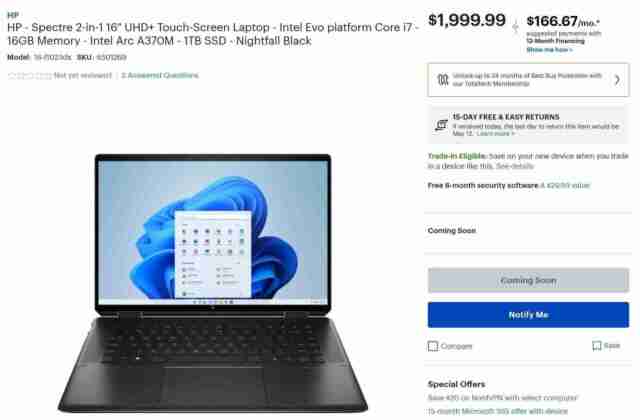 ASUS v&agrave; HP sẽ ra mắt laptop c&oacute; sử dụng Intel Arc A370M với gi&aacute; từ 1400 USD