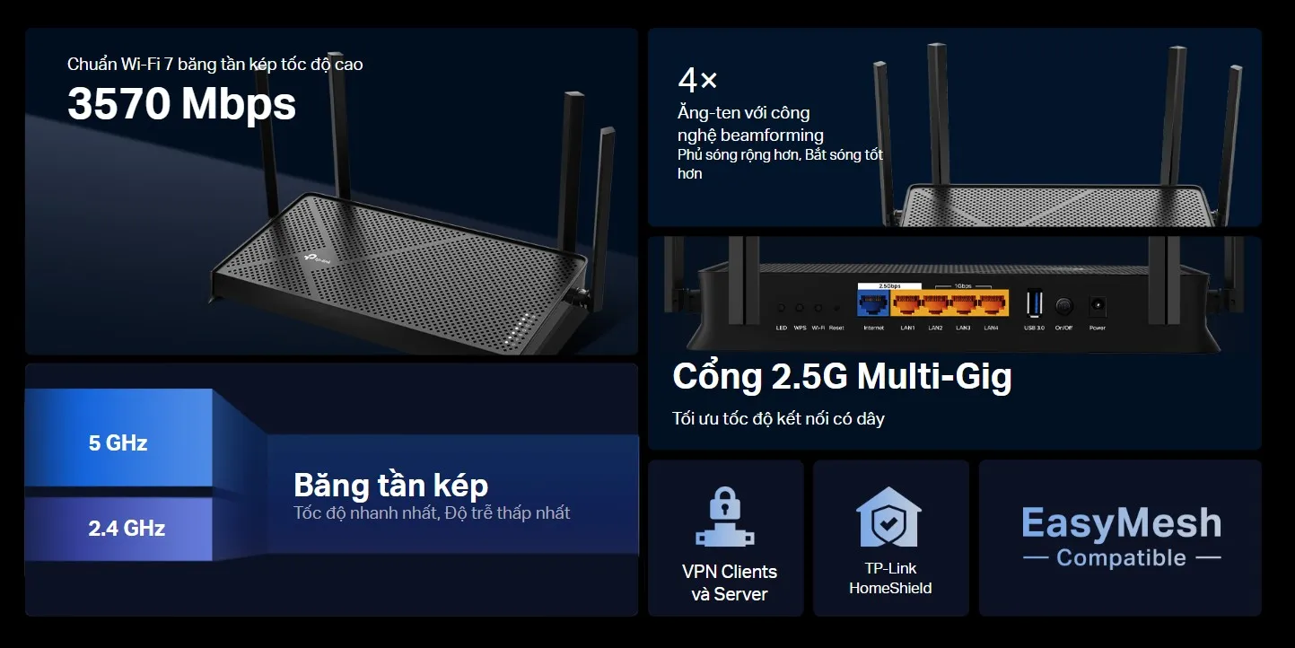 TP Link Archer BE230 Router Wi Fi 7 dau tien ra mat tai Viet Nam 2 result MMOSITE - Thông tin công nghệ, review, thủ thuật PC, gaming