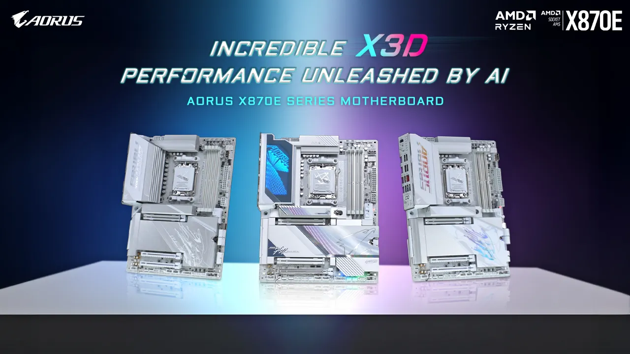 GIGABYTE công bố bo mạch chủ dòng AORUS X870E X3D series tăng cường AI cho bộ vi xử lý AMD Ryzen X3D 1 gigabyte-cong-bo-aorus-x870e-x3d-series
