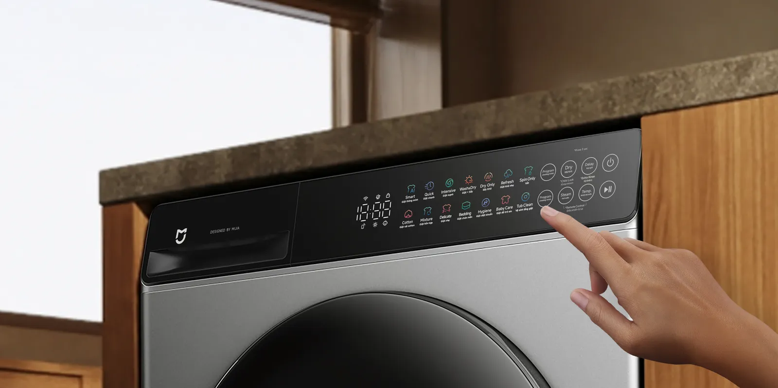 Xiaomi mở bán máy giặt sấy 2 trong 1 Mijia Front Load Washer Dryer 10.5kg: Lồng giặt siêu lớn, giặt hơi nước diệt khuẩn 99,99% 1 xiaomi-mo-ban-may-giat-mijia-front-load-washer-dryer