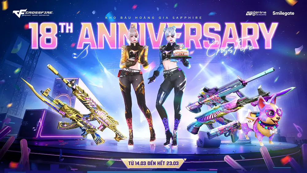 Crossfire mừng hành trình 18 năm với bộ đôi Kho Báu Hoàng Gia 18th Anniversary 1 crossfire-mung-hanh-trinh-18-nam