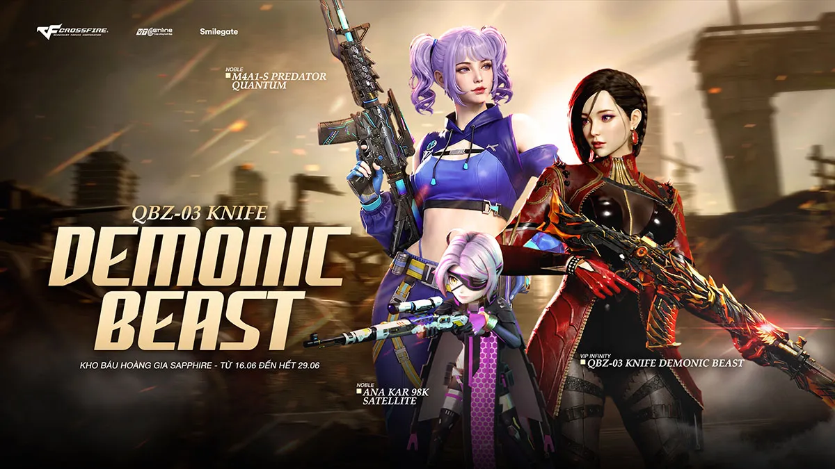 Săn QBZ-03 Knife Demonic Beast với Kho Báu Hoàng Gia Sapphire mới của Crossfire 6 san-qbz-03-knife-demonic-beast-moi-cua-crossfire