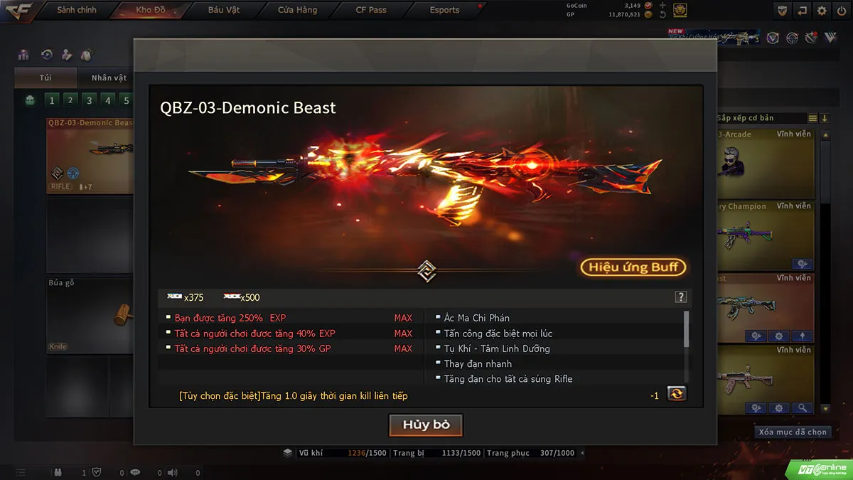 Săn QBZ-03 Knife Demonic Beast với Kho Báu Hoàng Gia Sapphire mới của Crossfire 10 hinh 5 result 2 MMOSITE - Thông tin công nghệ