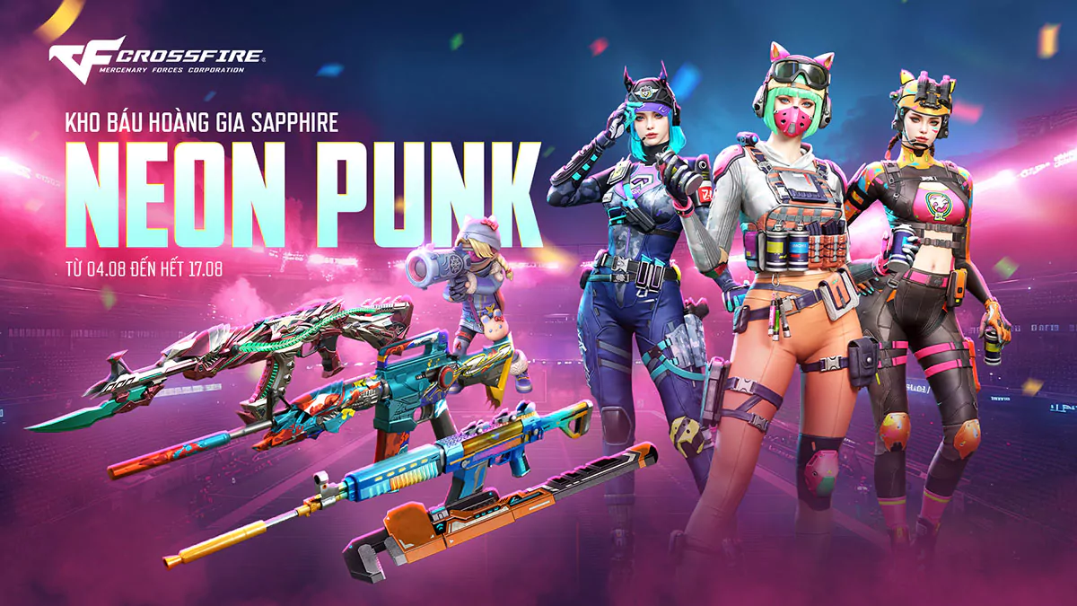 Trang bị của game thủ Crossfire lộng lẫy với Kho Báu Hoàng Gia Sapphire Neon Punk 15 hinh 1 1 MMOSITE - Thông tin công nghệ