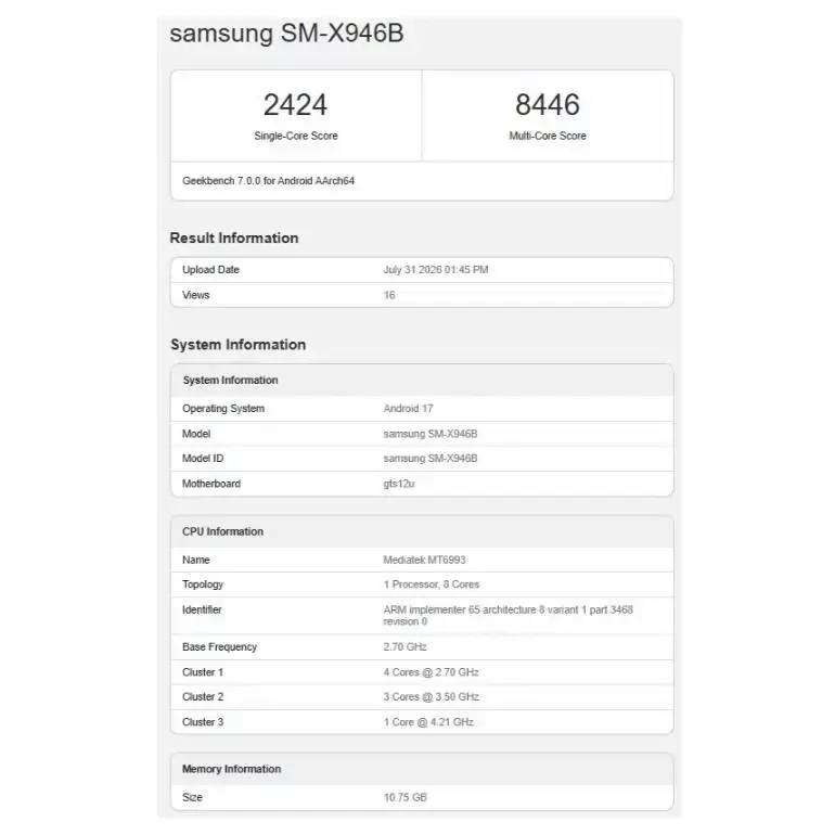 sm 946b geekbench 1785739986383 6a703ad8b6166 1 MMOSITE - Thông tin công nghệ