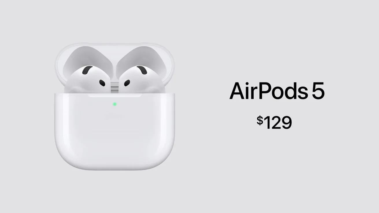 Apple ra mắt AirPods 5: chống ồn chủ động tốt hơn, giá từ 129 USD 3 68901 145133 Apple Event September 9 36 26 screenshot MMOSITE - Thông tin công nghệ