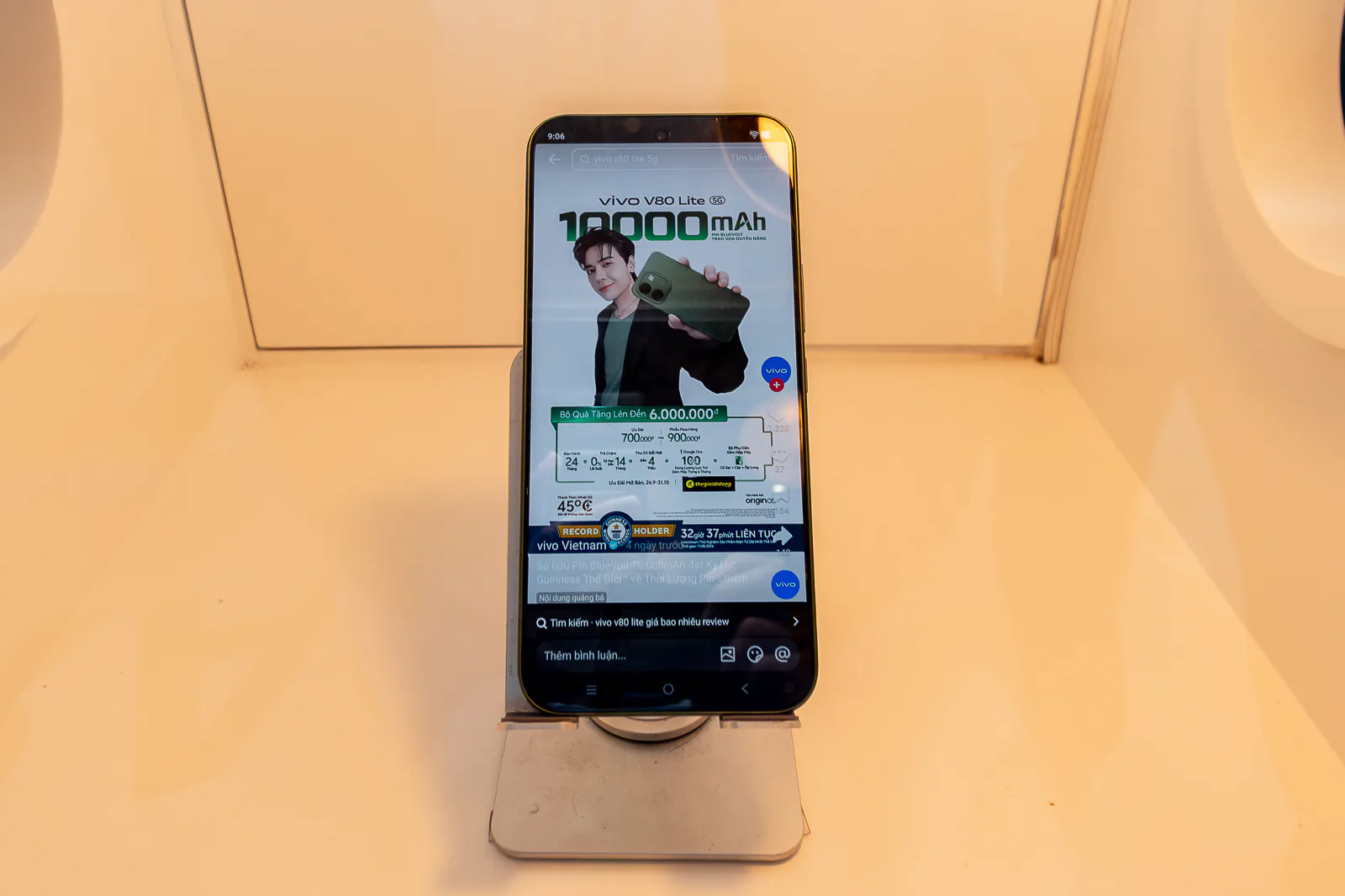 vivo V80 Lite 5G ra mắt tại Việt Nam với pin 10.000mAh đạt kỷ lục Guinness 7 YUU06407 MMOSITE - Thông tin công nghệ
