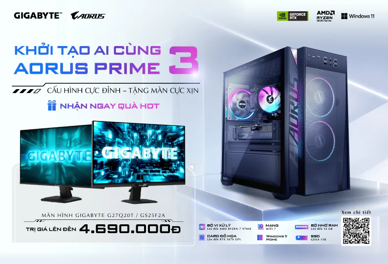 Đánh giá AORUS PRIME 3 cân bằng giữa chơi game 2K và AI cục bộ 83