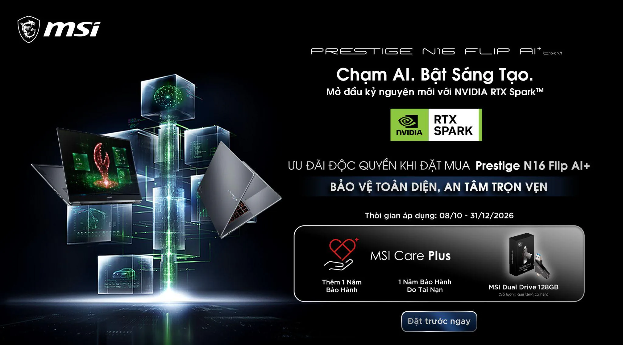 msi prestige n16 flip ai mau laptop xoay 01 MMOSITE - Thông tin công nghệ